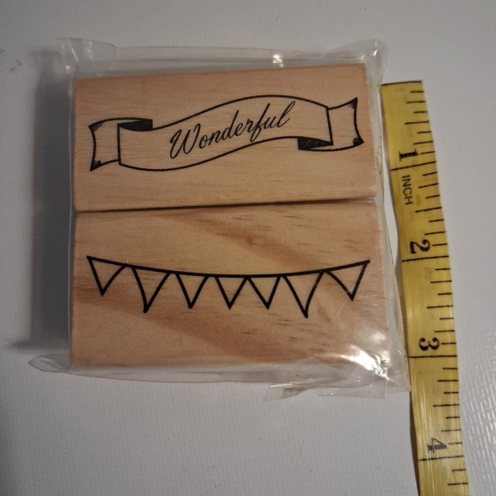 2 Piece Wooden Stamp Set